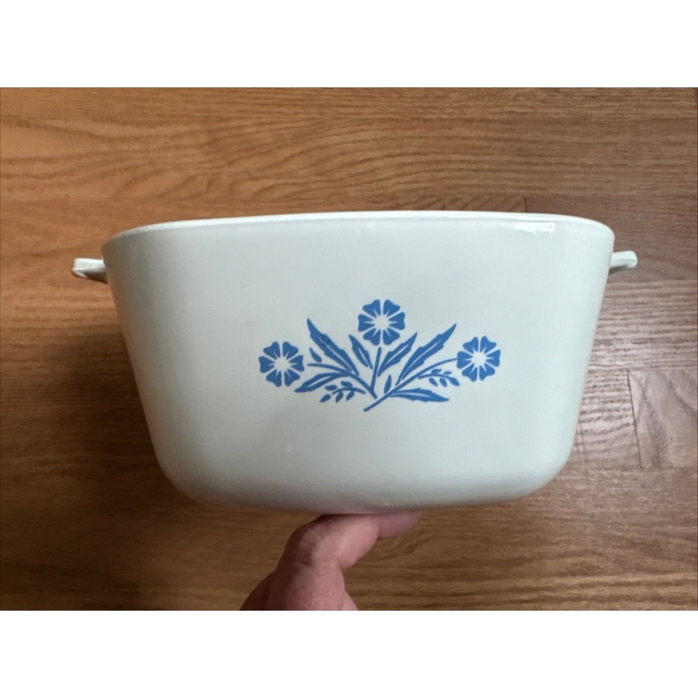 Vintage‎ Corning Ware 1-3/4 Qt Casserole Dish Blue Cornflower Pyroceram USA